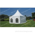 hot white pagoda tent with pvc windows